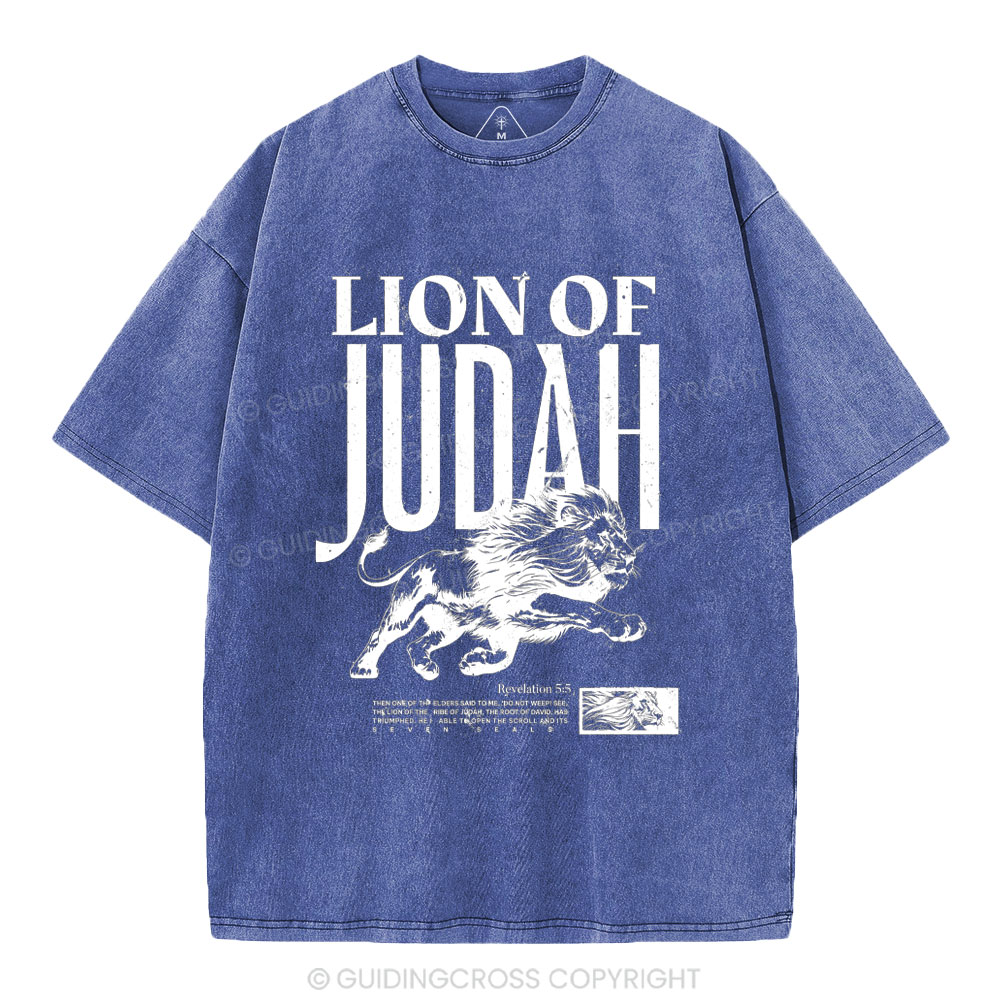Lion Of Judah Chrisitan Washed T-Shirt