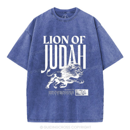 Lion Of Judah Chrisitan Washed T-Shirt
