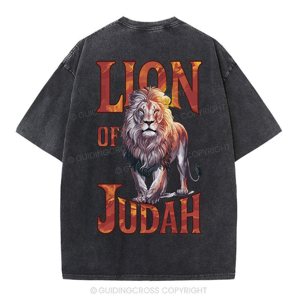 Lion Of Judah Christian Washed T-Shirt