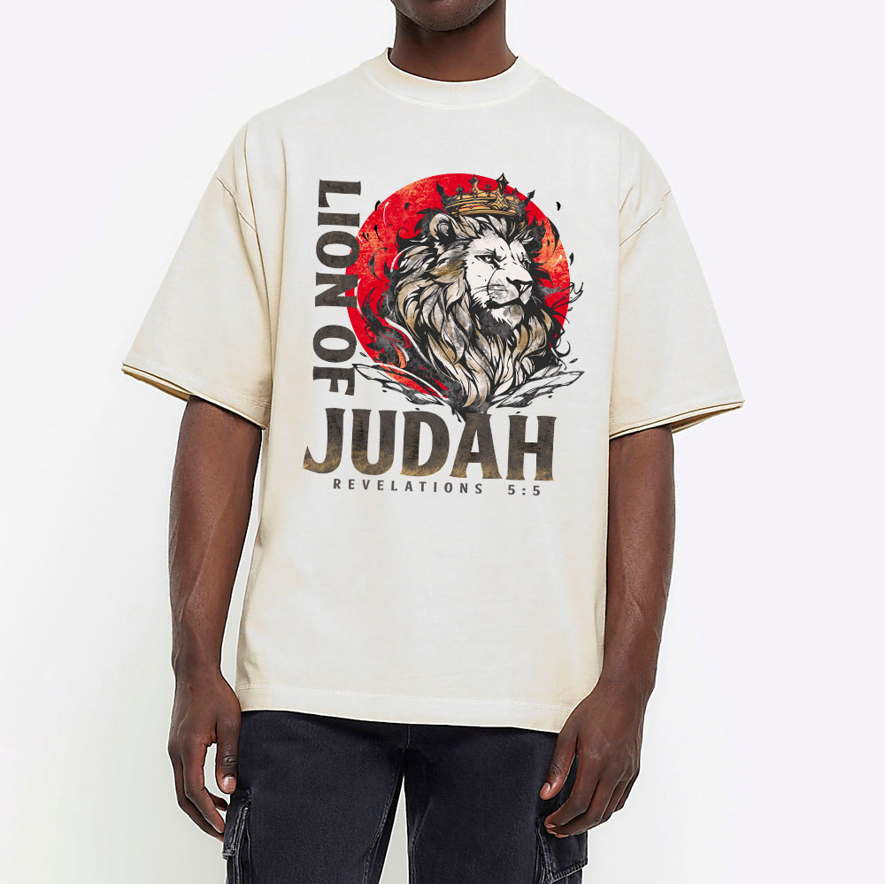 Lion Of Judah Christian Washed T-Shirt