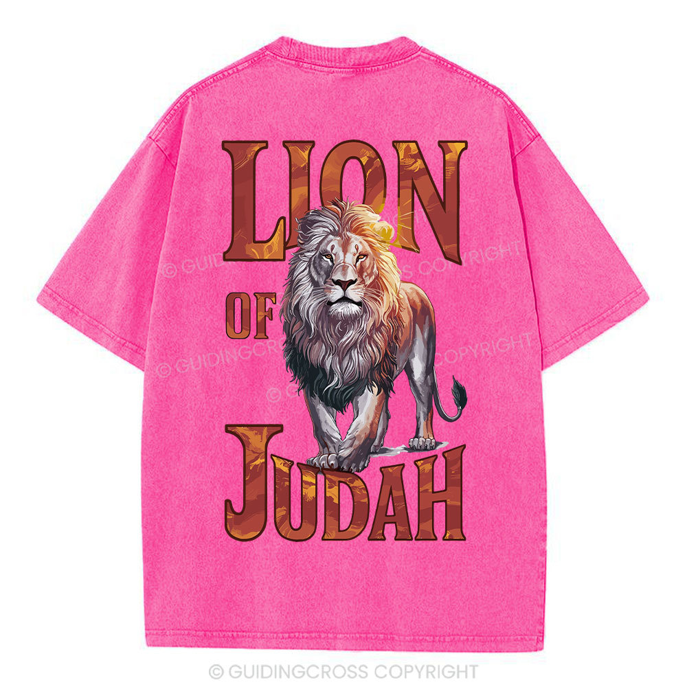 Lion Of Judah Christian Washed T-Shirt