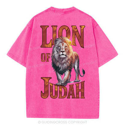 Lion Of Judah Christian Washed T-Shirt