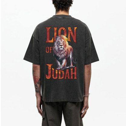 Lion Of Judah Christian Washed T-Shirt