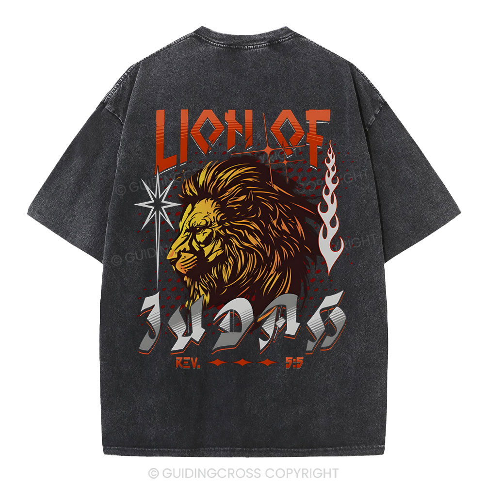 Lion Of Judah Christian Washed T-Shirt