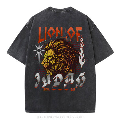 Lion Of Judah Christian Washed T-Shirt
