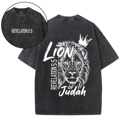 Lion Of Judah Christian Washed T-Shirt