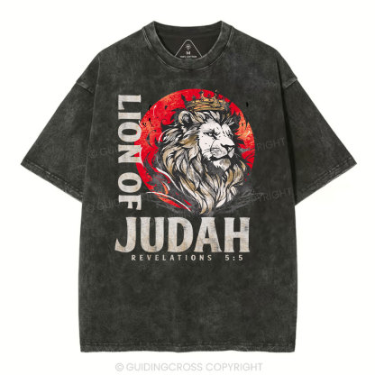 Lion Of Judah Christian Washed T-Shirt