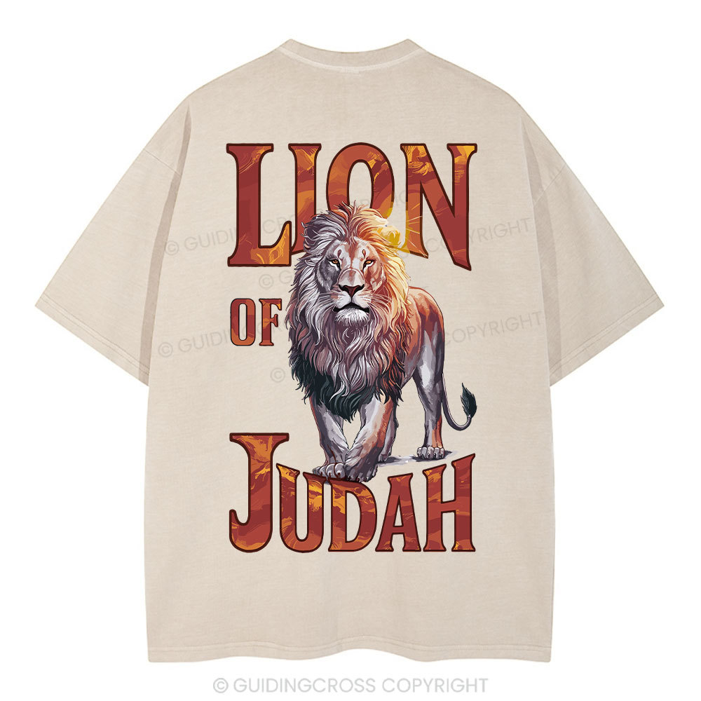 Lion Of Judah Christian Washed T-Shirt