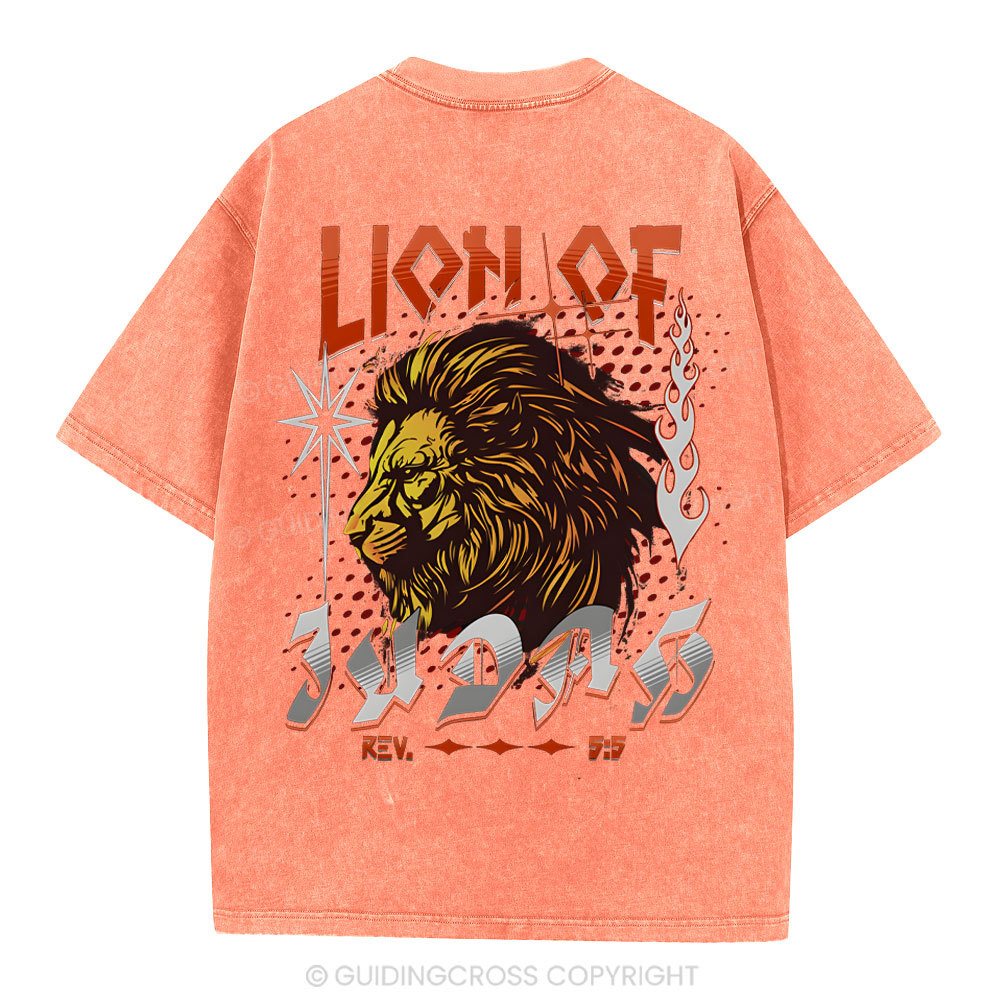 Lion Of Judah Christian Washed T-Shirt