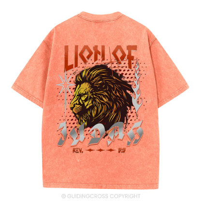 Lion Of Judah Christian Washed T-Shirt