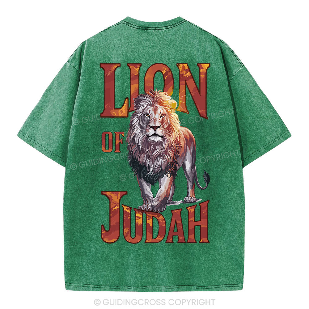 Lion Of Judah Christian Washed T-Shirt