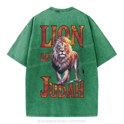 Lion Of Judah Christian Washed T-Shirt