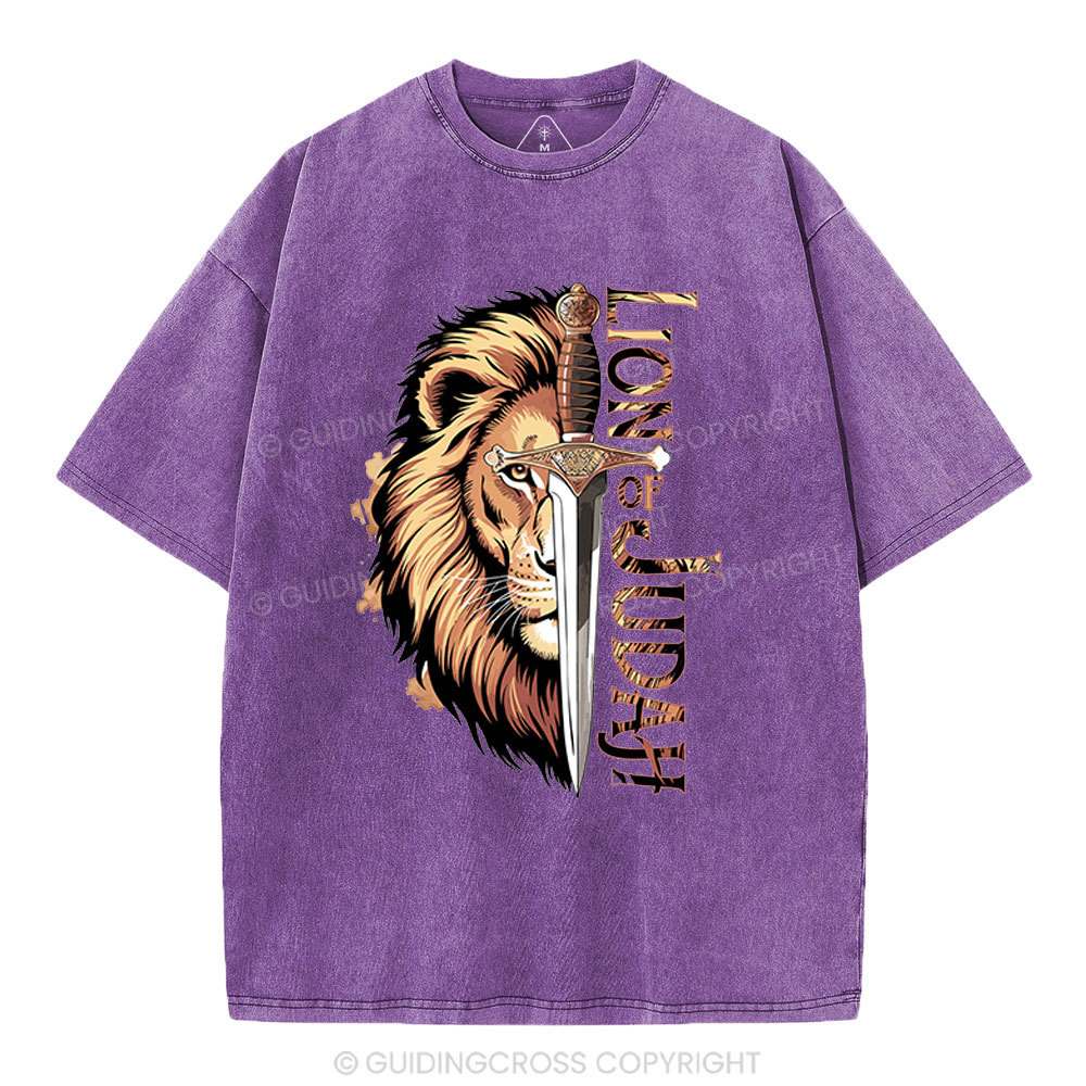 Lion Of Judah Christian Washed T-Shirt