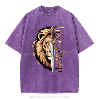 Lion Of Judah Christian Washed T-Shirt