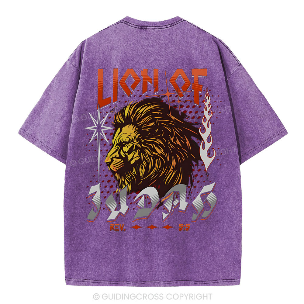 Lion Of Judah Christian Washed T-Shirt
