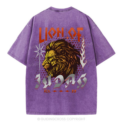 Lion Of Judah Christian Washed T-Shirt
