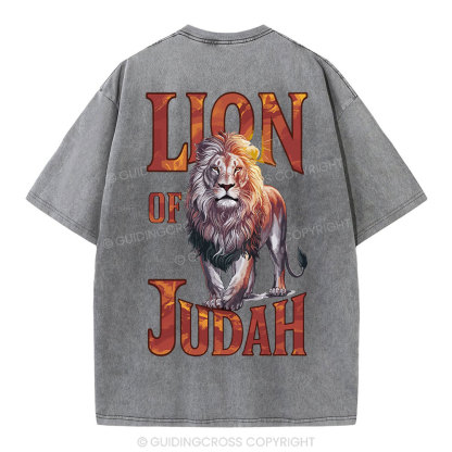Lion Of Judah Christian Washed T-Shirt