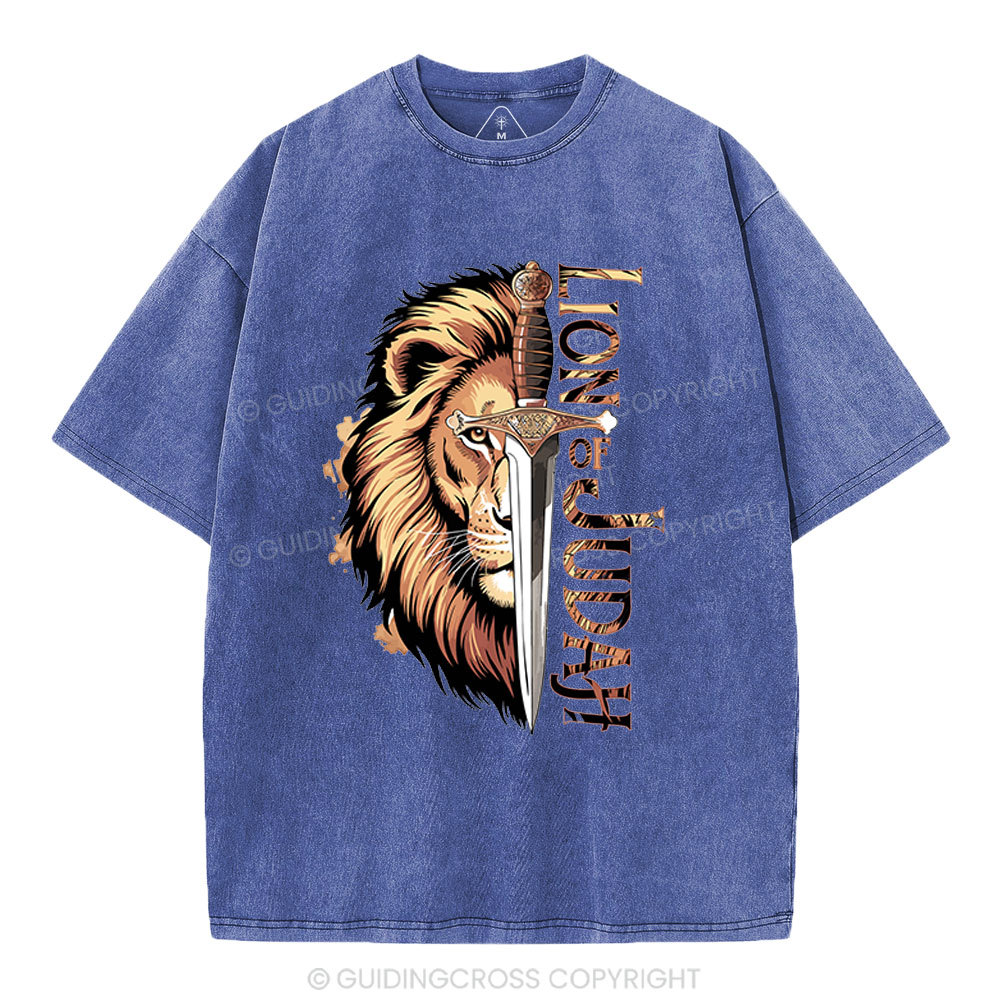 Lion Of Judah Christian Washed T-Shirt