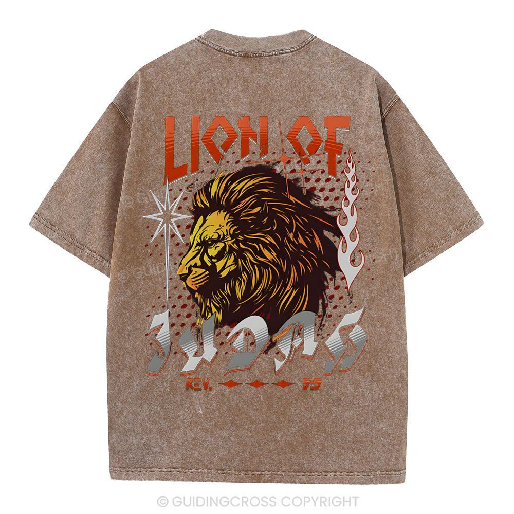 Lion Of Judah Christian Washed T-Shirt
