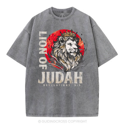 Lion Of Judah Christian Washed T-Shirt