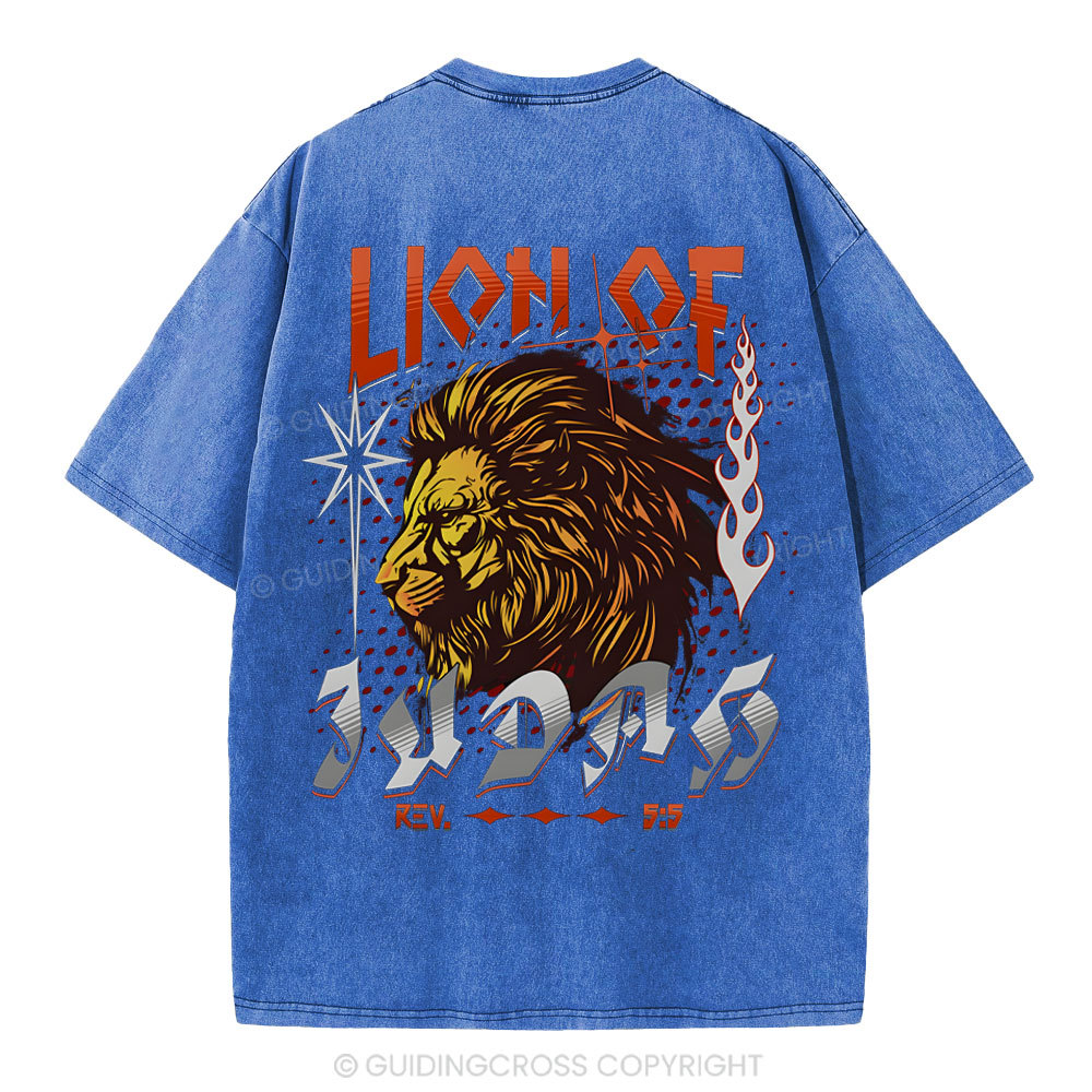 Lion Of Judah Christian Washed T-Shirt