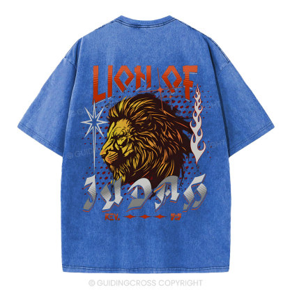 Lion Of Judah Christian Washed T-Shirt