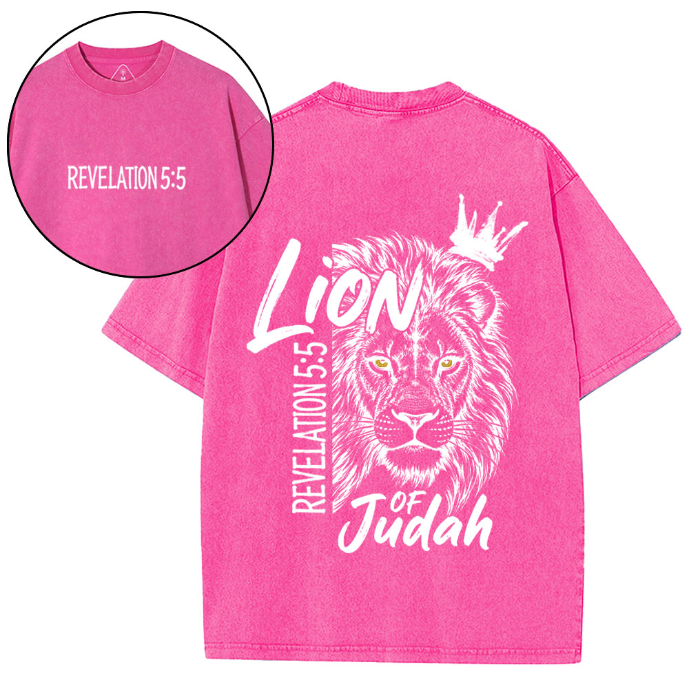 Lion Of Judah Christian Washed T-Shirt