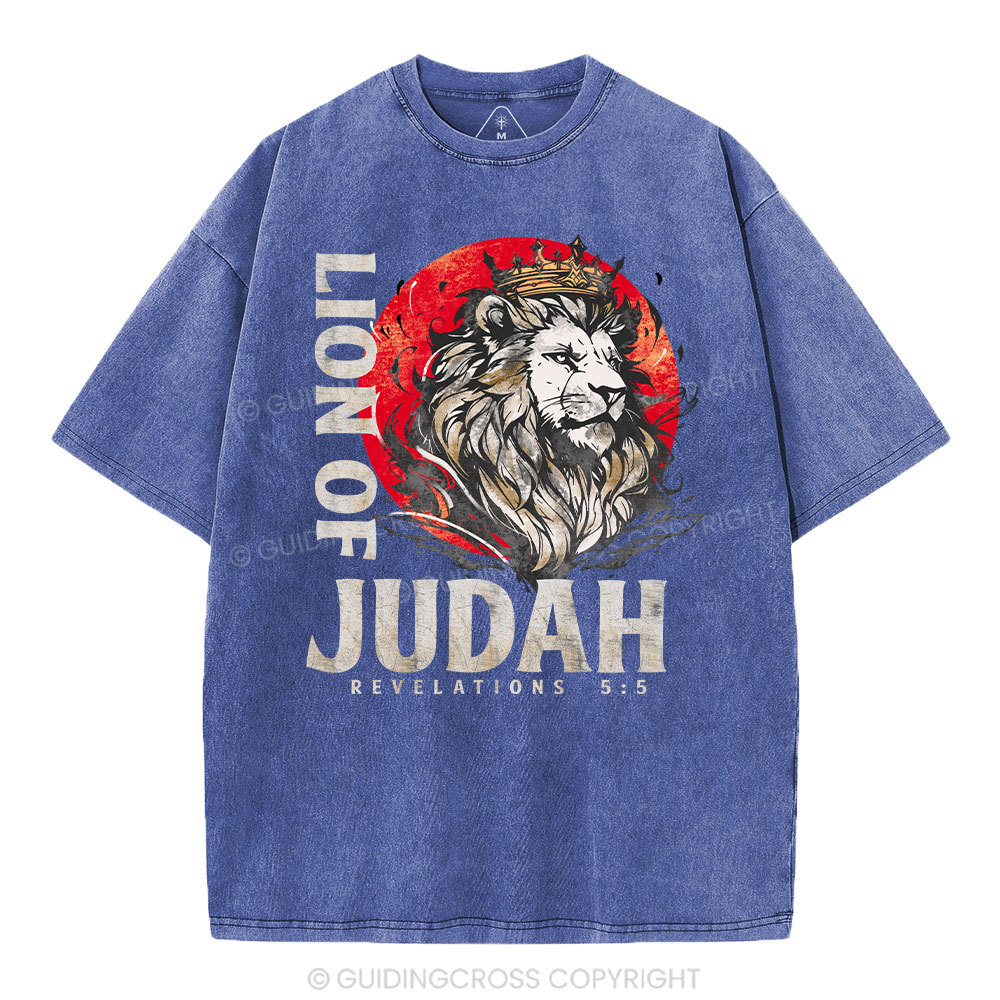 Lion Of Judah Christian Washed T-Shirt
