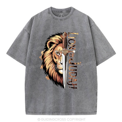 Lion Of Judah Christian Washed T-Shirt