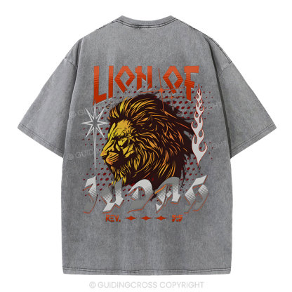 Lion Of Judah Christian Washed T-Shirt