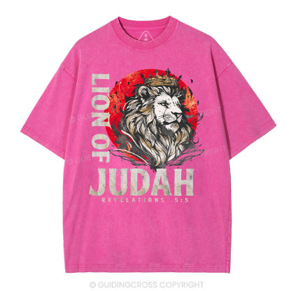 Lion Of Judah Christian Washed T-Shirt