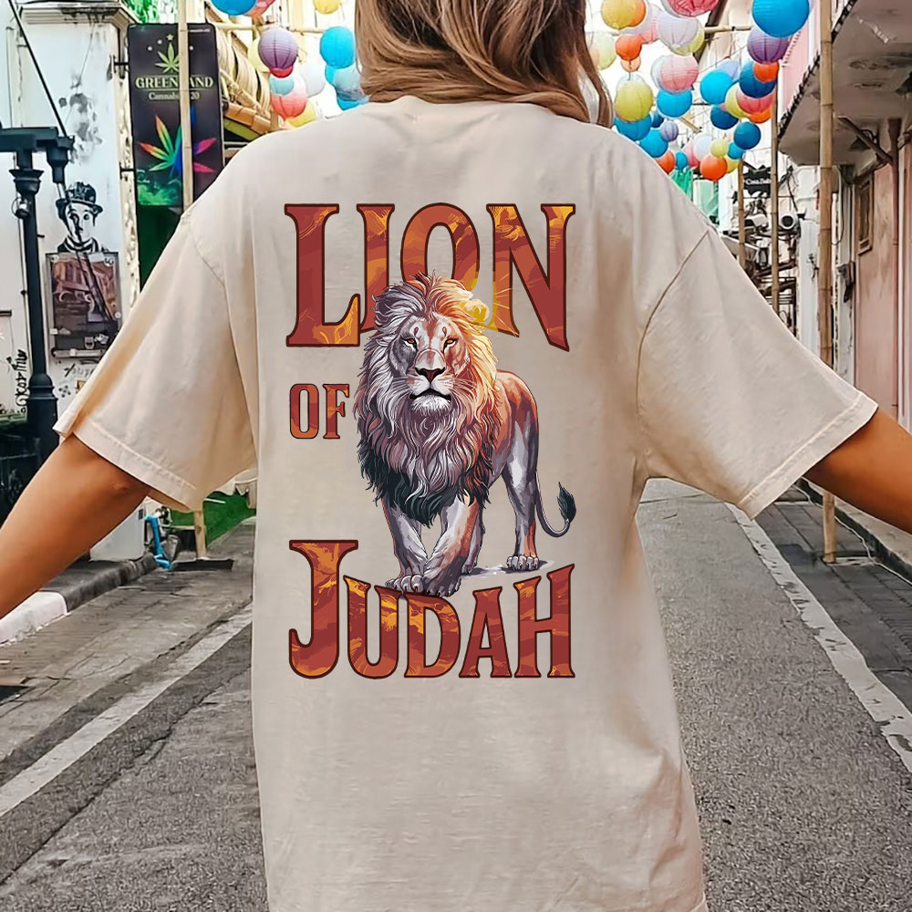 Lion Of Judah Christian Washed T-Shirt