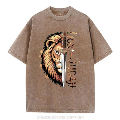 Lion Of Judah Christian Washed T-Shirt