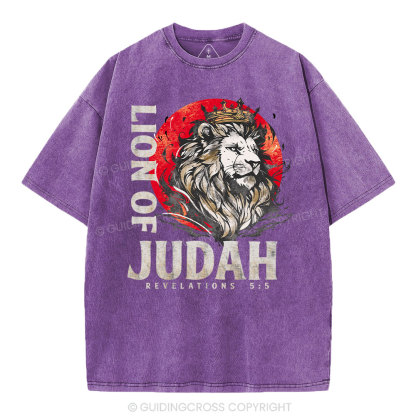 Lion Of Judah Christian Washed T-Shirt