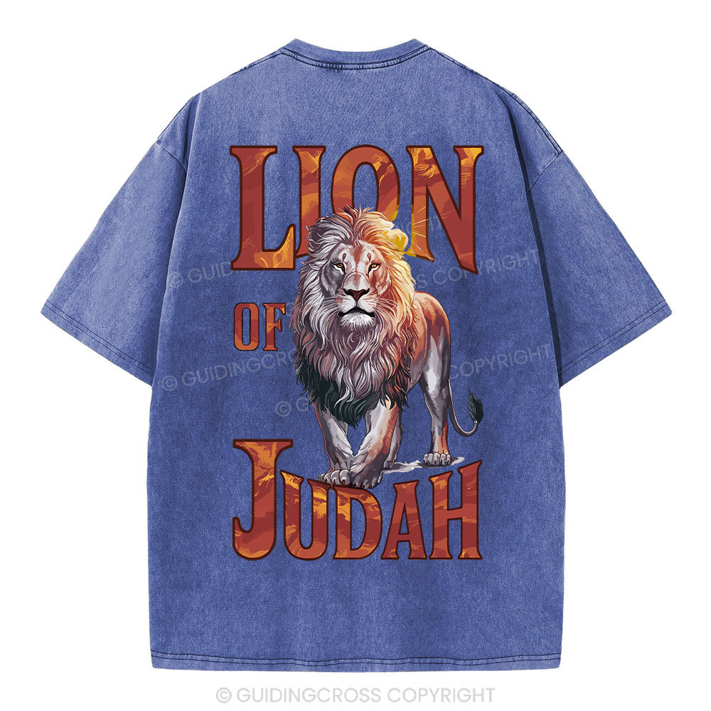 Lion Of Judah Christian Washed T-Shirt