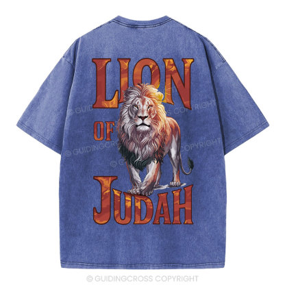 Lion Of Judah Christian Washed T-Shirt