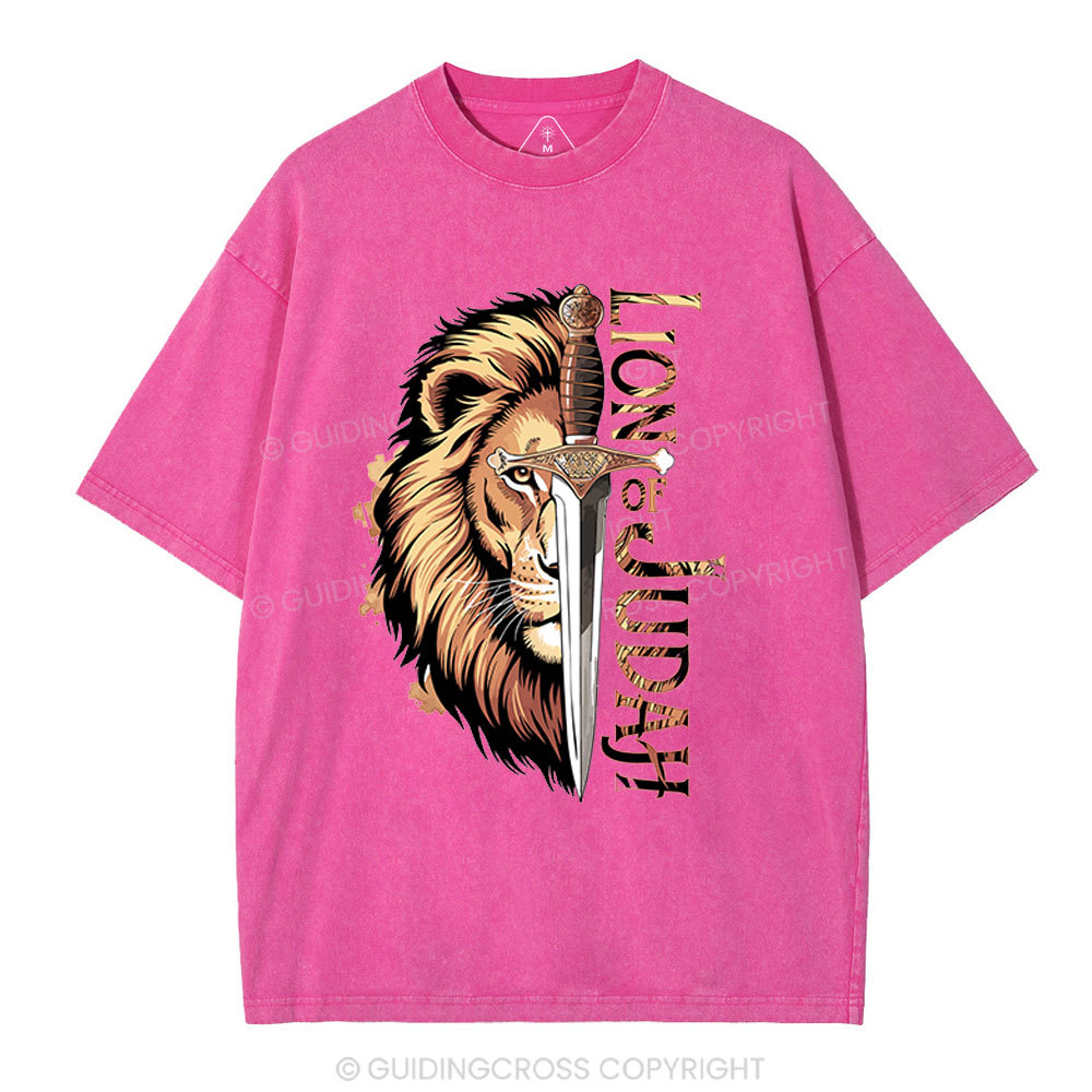 Lion Of Judah Christian Washed T-Shirt