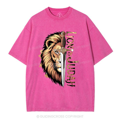 Lion Of Judah Christian Washed T-Shirt