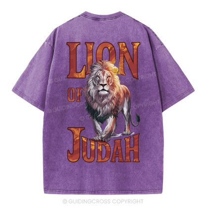 Lion Of Judah Christian Washed T-Shirt