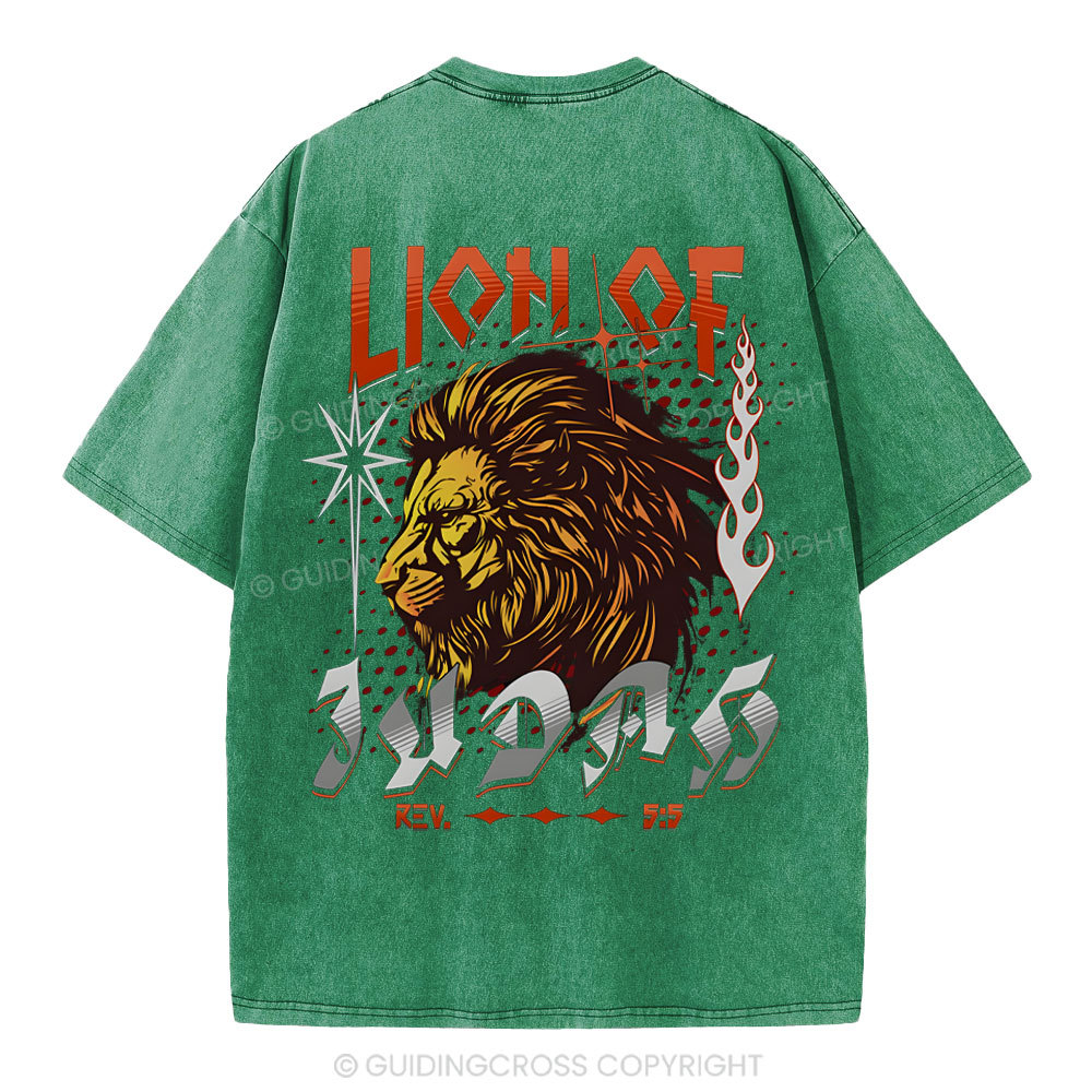 Lion Of Judah Christian Washed T-Shirt