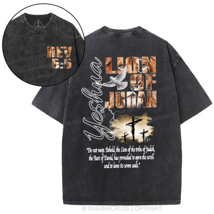 Lion Of Judah Christian Washed T-Shirt