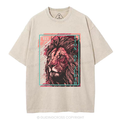 Lion Of Judah Christian Washed T-Shirt