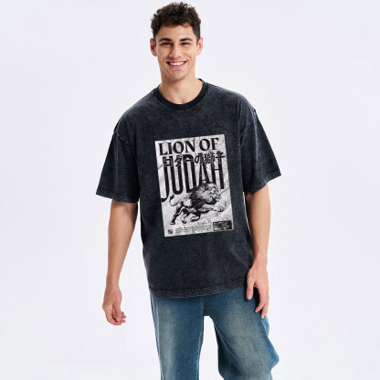 Lion Of Judah Christian Washed T-Shirt