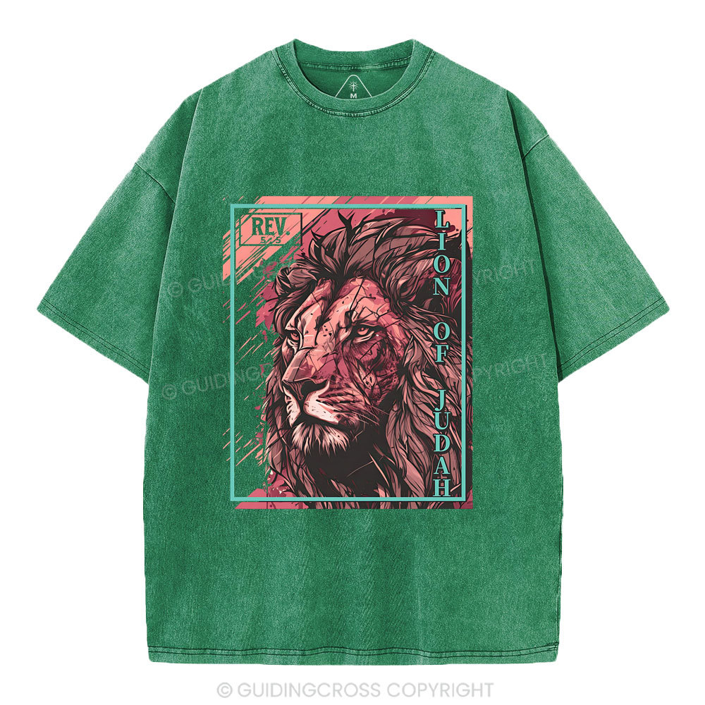 Lion Of Judah Christian Washed T-Shirt