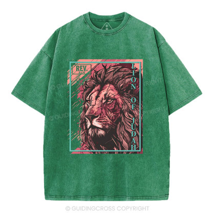 Lion Of Judah Christian Washed T-Shirt