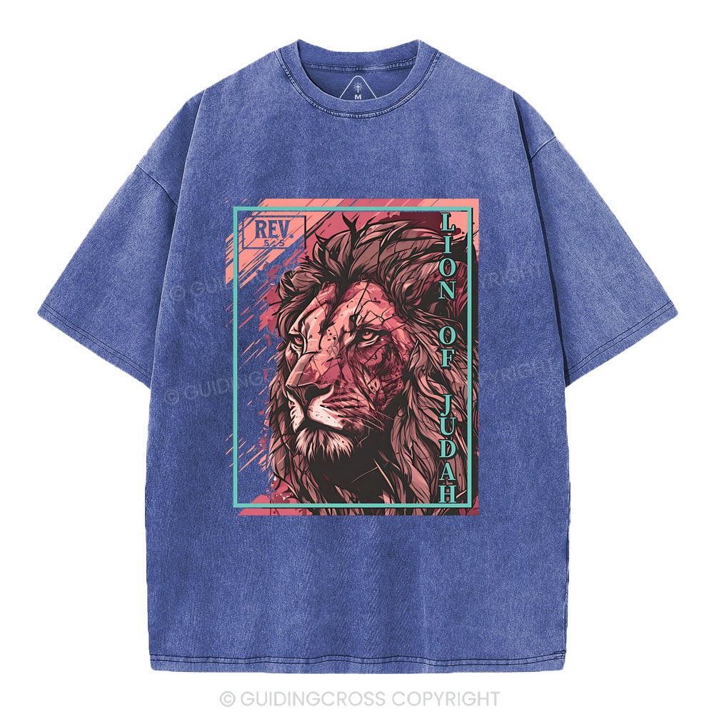 Lion Of Judah Christian Washed T-Shirt