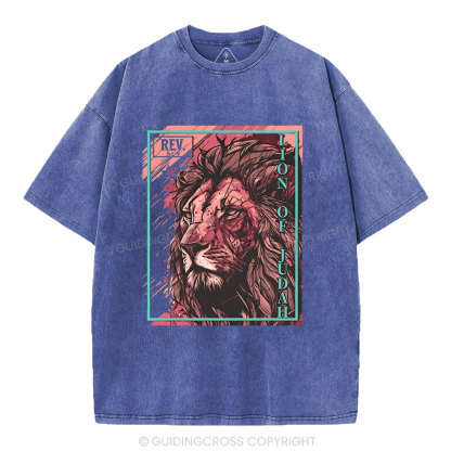 Lion Of Judah Christian Washed T-Shirt