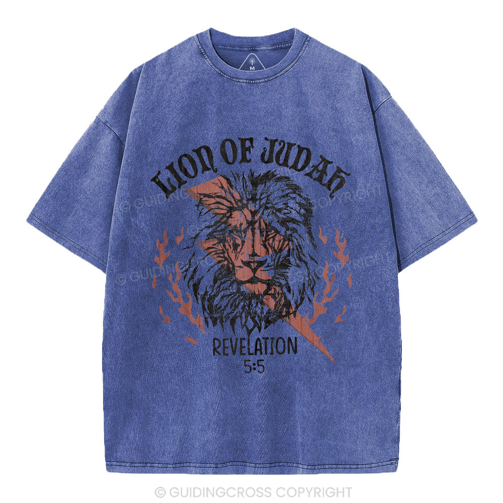 Lion Of Judah Christian Washed T-Shirt