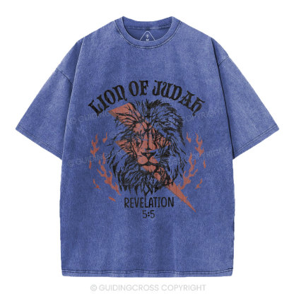 Lion Of Judah Christian Washed T-Shirt