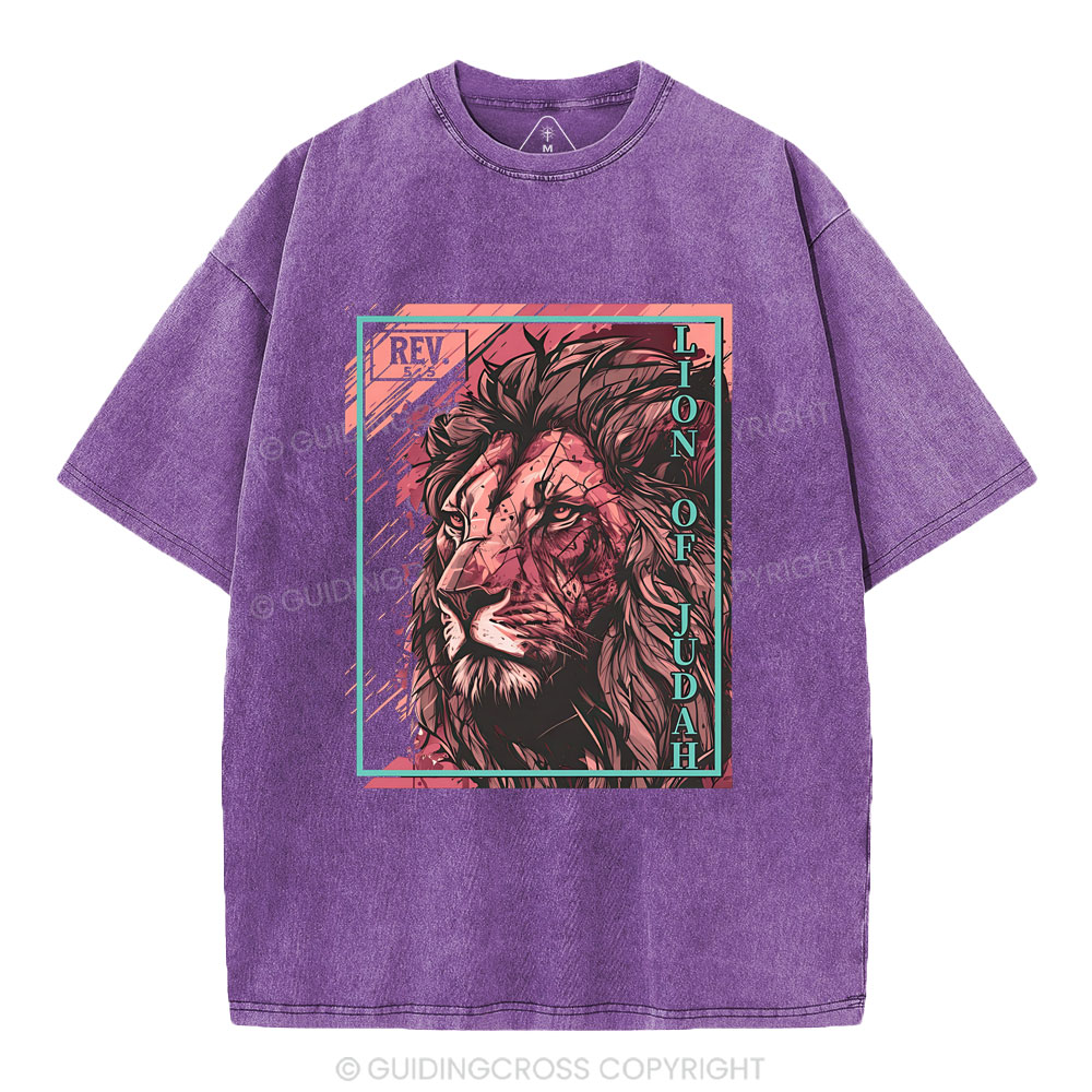Lion Of Judah Christian Washed T-Shirt